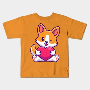 Corgi Love Kids T-Shirt